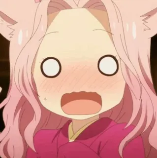 😨 动漫, 震惊, 可爱, 卡哇伊, Q版, 漫画, 角色, 卡通, 表情 whatsapp sticker