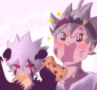 🤩 Asta Black Clover Anime, Mangá, Asta, Black Clover, fofo, Chibi telegram sticker