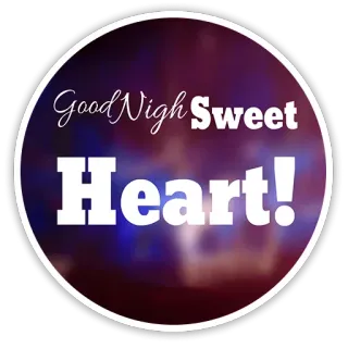 😴 Good Nigh Sweet Heart! good night, sweet, heart, love, affectionate telegram sticker