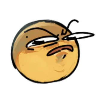 😟 Emoji, Marah, Kartun, Wajah, Meme telegram sticker