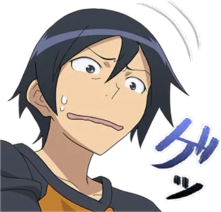 😱 ゲッ Anime, Pot, Zdezorientowany, Nerwowy, Manga telegram sticker