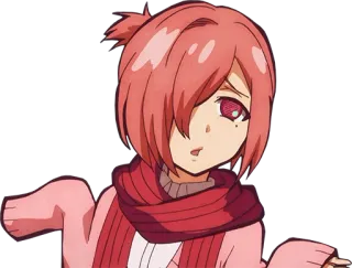 👐 Mitsuba Sousuke Toilet-bound Hanako-kun Anime, Manga, Mignon, Cheveux roses, Haussement d'épaules telegram sticker