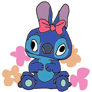 🌺 Stitch Cartone animato, Stitch, Disney, Alien, Carino, Kawaii telegram sticker