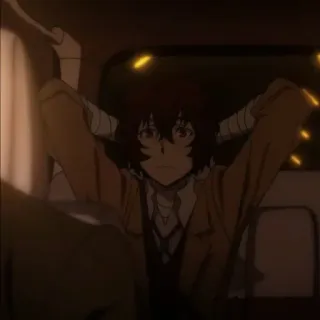 ✨ Dazai Osamu Bungou Stray Dogs อนิเมะ, ดาไซ โอซามุ, Bungou Stray Dogs, มังงะ, ตัวละคร telegram sticker