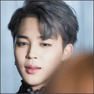 ⚫️ Jimin kpop, jimin, bts, idol, cantor, retrato telegram sticker