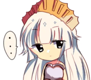😮 anime, cartoon, queen, princess, cute, character, royalty whatsapp sticker