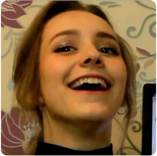 🤣 kobieta, uśmiech, portret whatsapp sticker