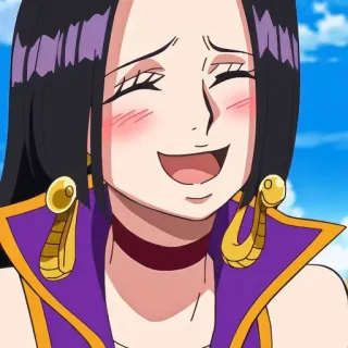 😂 Boa Hancock One Piece Anime, Dessin animé, One Piece, Boa Hancock, Impératrice Pirate telegram sticker
