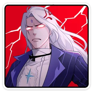 👿 อนิเมะ, ตัวละคร, โกรธ, สติกเกอร์, ภาพประกอบ, การ์ตูน telegram sticker