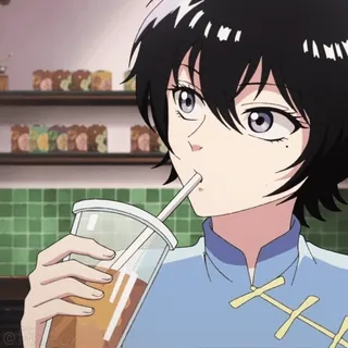 😋 动漫, 卡通, 饮品, 漫画, 女孩, 肖像 telegram sticker