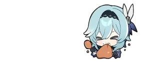 🌟 Eula Genshin Impact eula, genshin impact, anime, fofo, adesivo telegram sticker