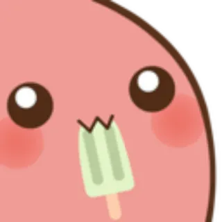 🍦 милый, эскимо, каваи, сладкий, десерт, мультфильм telegram sticker