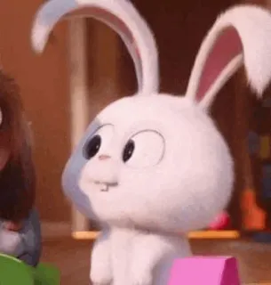 🍓 Snowball The Secret Life of Pets กระต่าย, สัตว์, สัตว์เลี้ยง, บันนี่, ภาพเคลื่อนไหว, การ์ตูน telegram sticker
