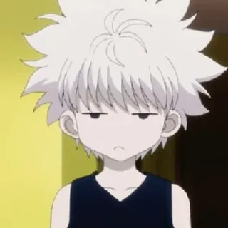 😑 Killua Zoldyck Hunter x Hunter Аниме, Киллуа, Киллуа Золдик, Hunter x Hunter, Мультфильм, Манга telegram sticker