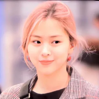 🪐 woman, portrait, face, person, pink hair, korean whatsapp sticker