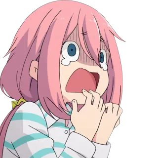 😨 动漫, 害怕, 震惊, 表情 telegram sticker