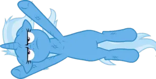 😡 pony, cartoon, animal, blue, magic, unicorn telegram sticker