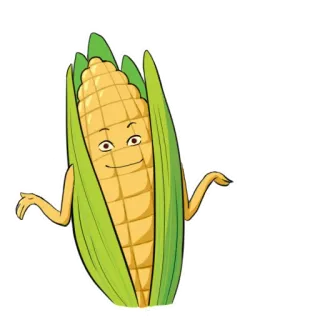 🤷‍♀ Mais, Cibo, Verdura, Personaggio whatsapp sticker