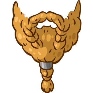 🐻 beard, cartoon, facial hair, braid, ginger, viking telegram sticker