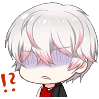 😨 !?
 애니메이션, 당황, 충격, 스티커, 표정, 만화 whatsapp sticker