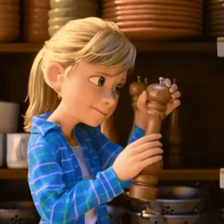 😰 Riley Andersen Inside Out animation, movie, disney, pixar, character, blonde hair telegram sticker