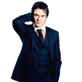 😌 Ian Somerhalder acteur, célébrité, homme, costume, homme, portrait telegram sticker