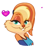 🥰 Lola Bunny การ์ตูน, กระต่าย, โลล่า บันนี่, รัก, น่ารัก, ลูนีย์ตูนส์ telegram sticker