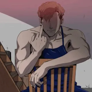 🖕 dito medio, maleducato, offensivo, gesto, anime, uomo telegram sticker