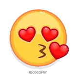 😘 表情符号, 爱心, 亲吻, 爱, 喜爱, 可爱, 浪漫 whatsapp sticker