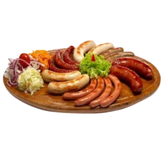 😚 sausage, meat, food, plate, grilled whatsapp sticker