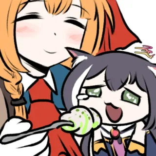 😥 Аниме, Кавай, Милый, Друзья, Манга, Мультфильм whatsapp sticker