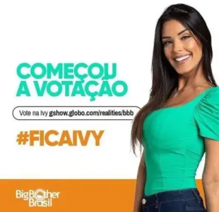 🌱 Ivy Big Brother Brasil COMEÇOU A VOTAÇÃO
Vote na Ivy gshow.globo.com/realities/bbb
#FICAIVY émission télé, téléréalité, vote, divertissement, célébrité, Big Brother whatsapp sticker