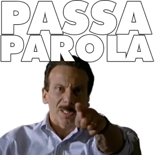 👈 PASSA PAROLA homme, italien, montrer, faire passer le mot whatsapp sticker