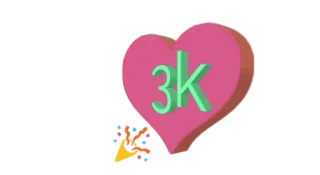 ❤️ 3K heart, 3K, love, celebration telegram sticker