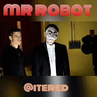 😎 Mr. Robot MR ROBOT mr robot, tv show, hacking, anonymous mask, drama telegram sticker