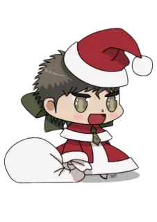 😊 Weihnachten, Weihnachtsmann, Feiertag, Festlich, Niedlich, Cartoon whatsapp sticker