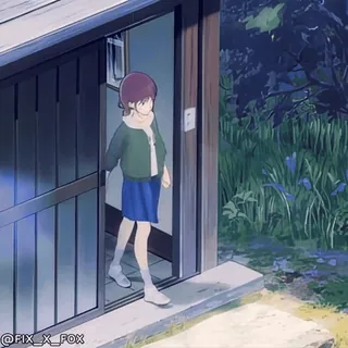 ๐ซ anime, girl, stumbling, falling, animation, cartoon, comedy, funny whatsapp sticker