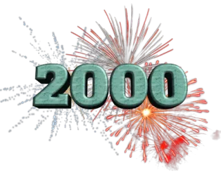 ❗ 2000 año, año nuevo, fuegos artificiales, celebración, evento telegram sticker