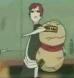 😎 Gaara Naruto Аниме, Манга, Ниндзя, Песок, Гаара, Персонаж, Мультфильм telegram sticker