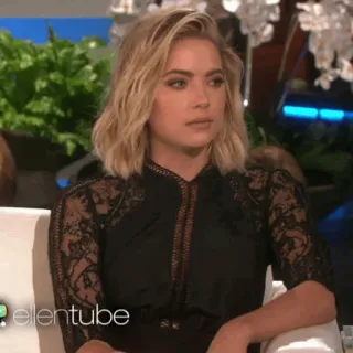 🍪 ellentube ashley benson, reação, expressão, celebridade, loira, atriz telegram sticker