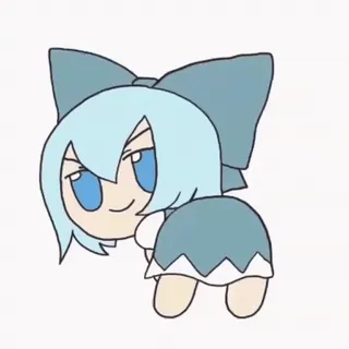 🍑 Cirno Cirno, Anime, Lindo, Dibujos animados, Personaje, Touhou Project whatsapp sticker