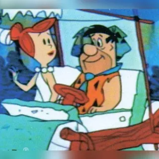 😊 Fred Flintstone The Flintstones アニメ, 原始家族フリントストーン, フレッド・フリントストーン, ウィルマ・フリントストーン, テレビ番組, ハンナ・バーベラ telegram sticker