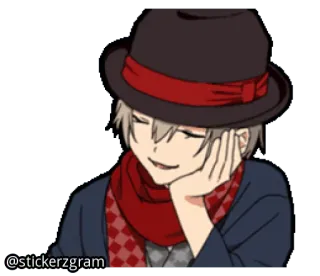🎄 @stickerzgram Anime, Manga, Sombrero, Bufanda, Sticker telegram sticker