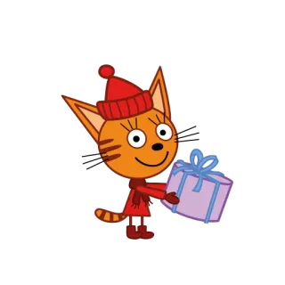 Три кота. Зима whatsapp stickers