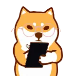 ✍️ 犬, 柴犬, クリップボード, メガネ, 動物, オフィス, メモ whatsapp sticker