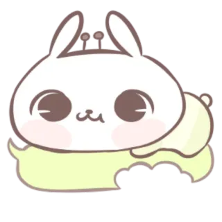 🍒 lindo, dibujos animados, animal, conejo, caracol, kawaii, pegatina telegram sticker