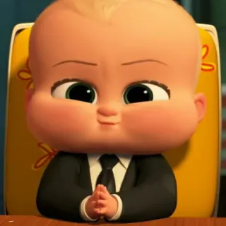 😂 Boss Baby The Boss Baby Baby, Chef, Anzug, Cartoon, Film, Figur, Lustig telegram sticker