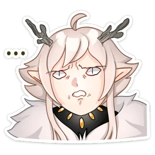 😡 ... elf, anime, sticker, confused, worried telegram sticker