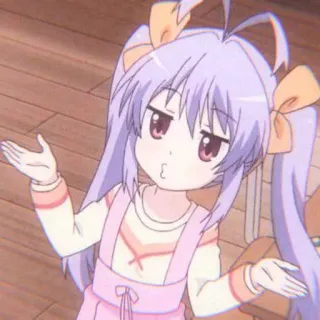 🤷‍♀ Anime, Garota, Bonita, Confusa, Dando de ombros, Mangá, Kawaii telegram sticker