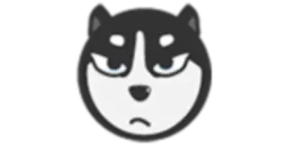 🐶 dog, husky, animal, sticker, cartoon, pet telegram sticker